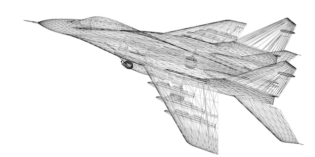 Véhicule aérien sans pilote (UAV), structure de la carrosserie, modèle filaire