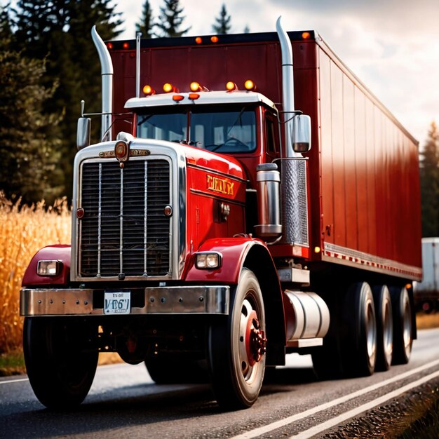 Véhicule de livraison de tracteur-remorque pour la logistique des marchandises sur route terrestre