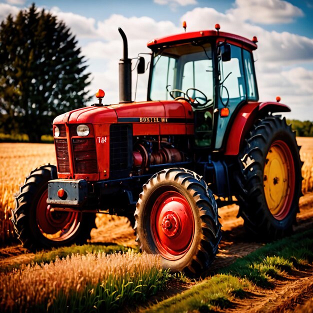 Photo véhicule à machines agricoles tracteur pour la récolte des récoltes