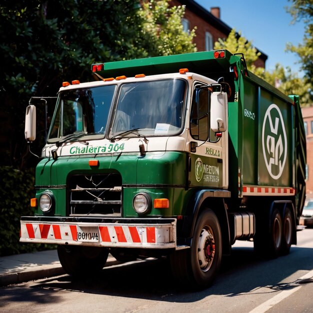 Photo véhicule routier écologique renouvelable pour le recyclage et l'élimination des déchets