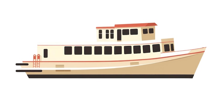 Photo véhicule de transport par ferry pour bateaux de png