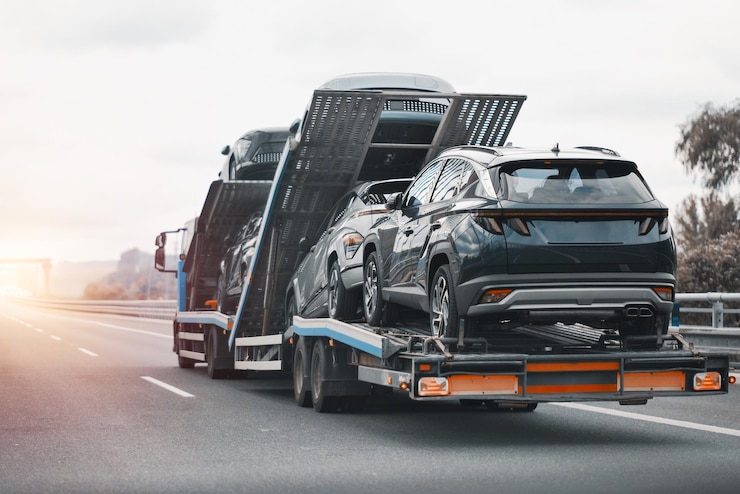 Photo véhicule de transport de voitures concessionnaire de transport de camions remorqueurs dans le monde entier transporteur