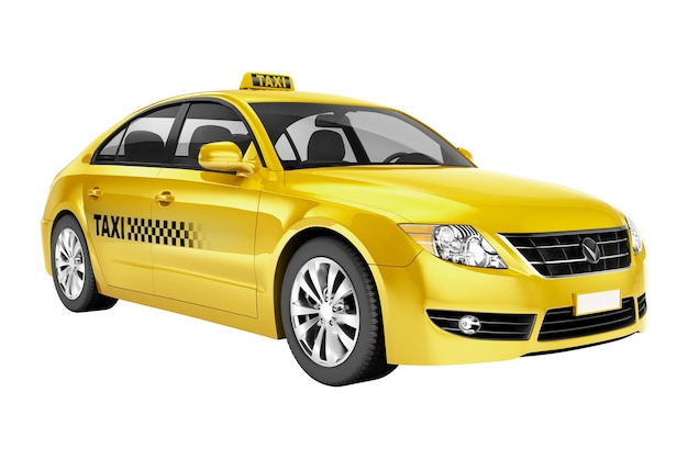 Véhicule de voiture jaune sur fond transparent