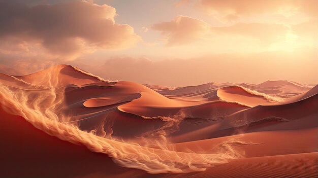 A la veille d'une tempête de sable dans le désert