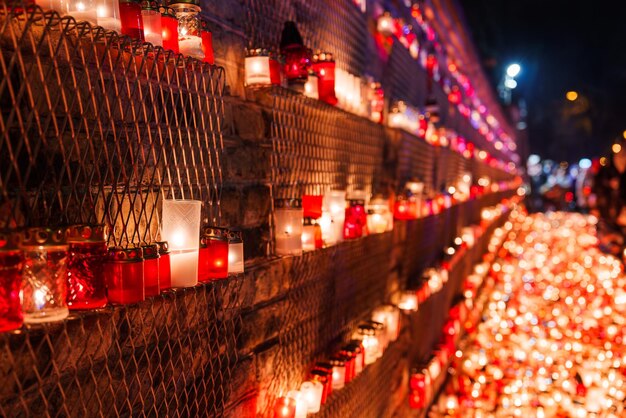 Veillée aux bougies en l'honneur des festivités du jour de l'indépendance de la Lettonie