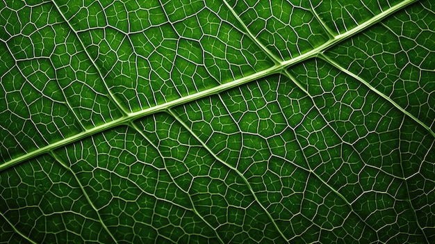 Photo veines foliaires détaillées