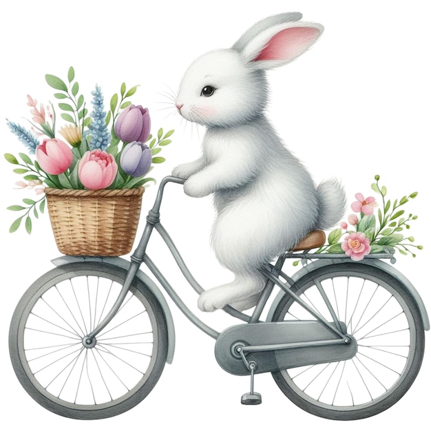 Vélo d'animal avec des fleurs