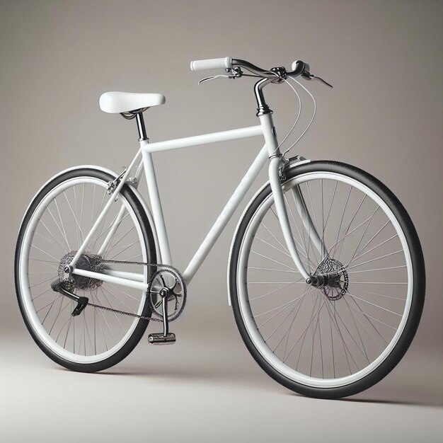 un vélo blanc