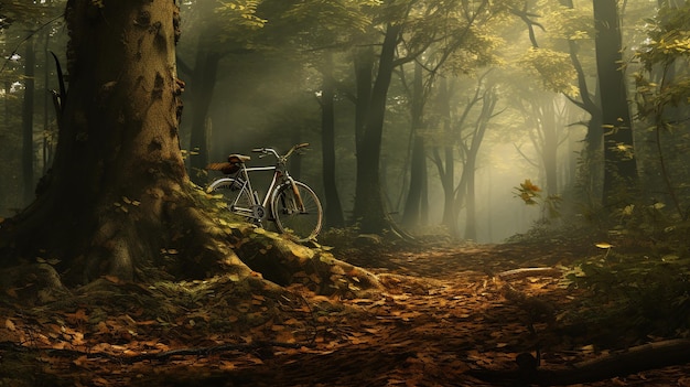 Vélo dans la forêt