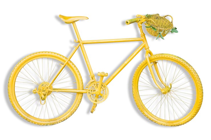 Photo vélo sur fond blanc