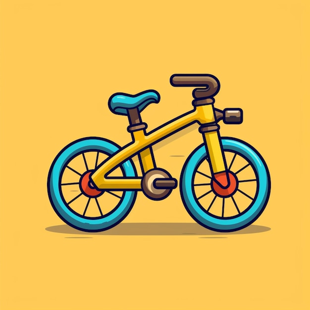 vélo de logo de dessin animé