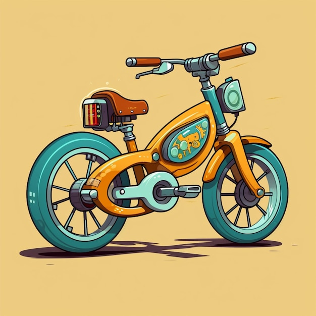 vélo de logo de dessin animé