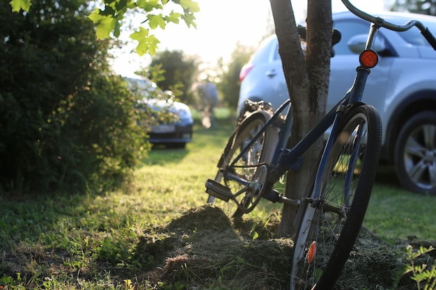 Vélo sur une nature rurale