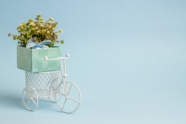 Un vélo porte des fleurs. T