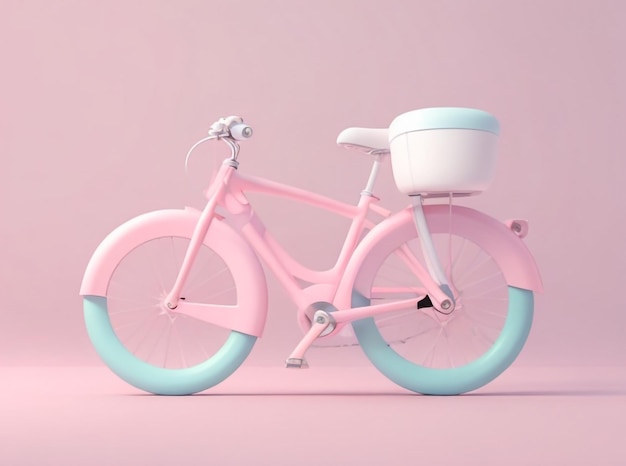 Vélo de style dessin animé avec robinet isolé