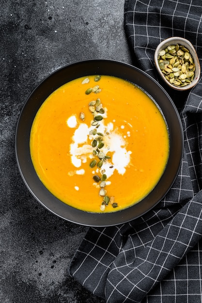 Velouté de potiron aux graines de citrouille