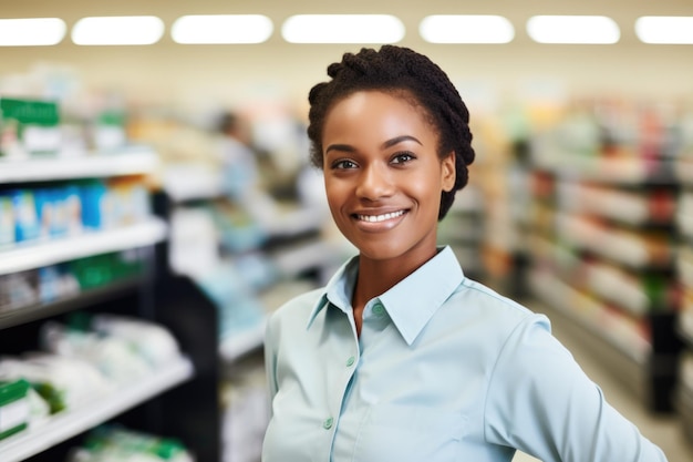 vendeur ou employé d'un supermarché