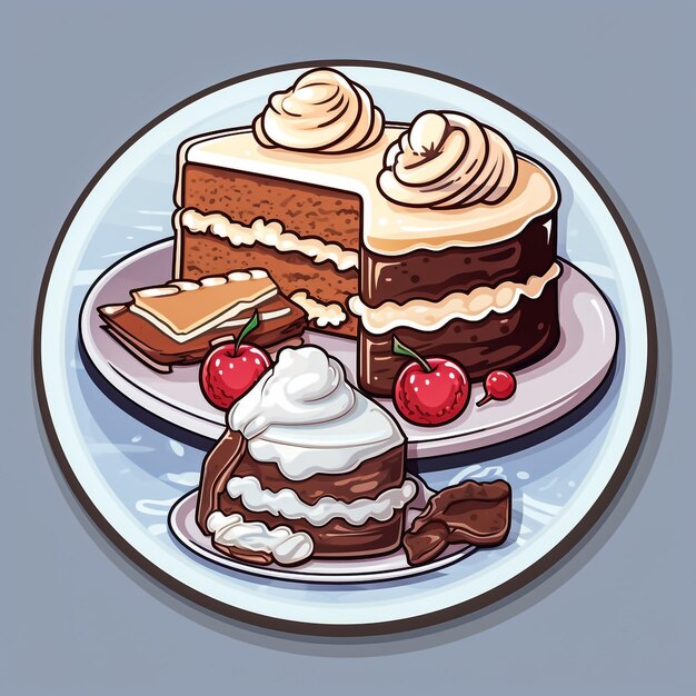 Évènement d'anniversaire isométrique gâteaux de chocolat à la vanille de fraise délicieux gâteaurs de fête glacés 3D jeu d'illustrations vectorielles gâteauts d'annivernais sucrés desserts et gâteau d'alimentation d'aniversaire savoureux
