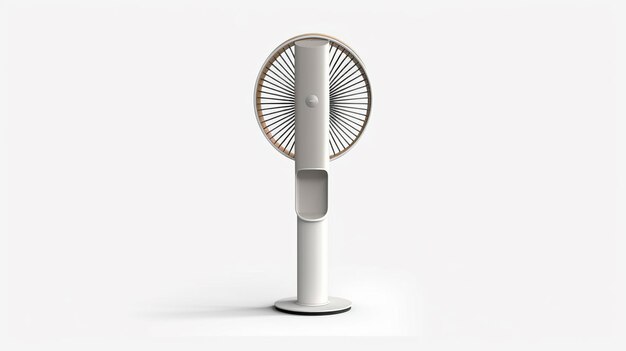 Photo un ventilateur blanc avec un visage blanc et une base blanche.