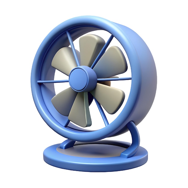 Photo ventilateur simple ou ventilateur sur le sol illustration de rendu 3d