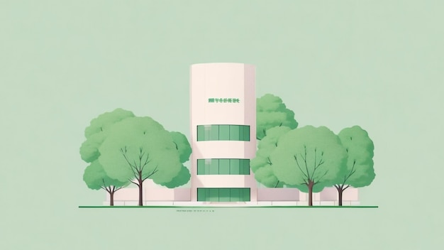 Photo la verdure de l'hôpital un dessin d'arbre apaisant