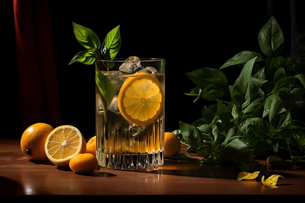 Photo le verre d'aereo avec des tranches vibrantes