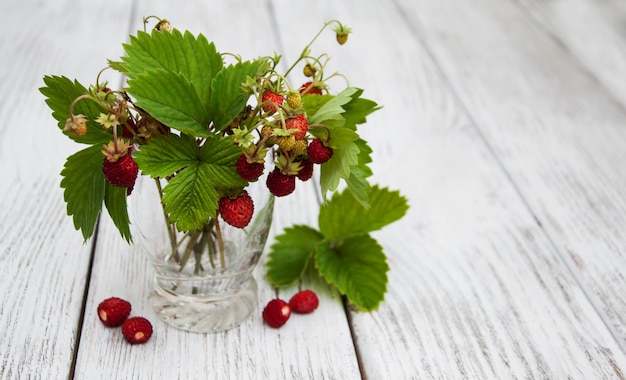 Verre aux fraises des bois