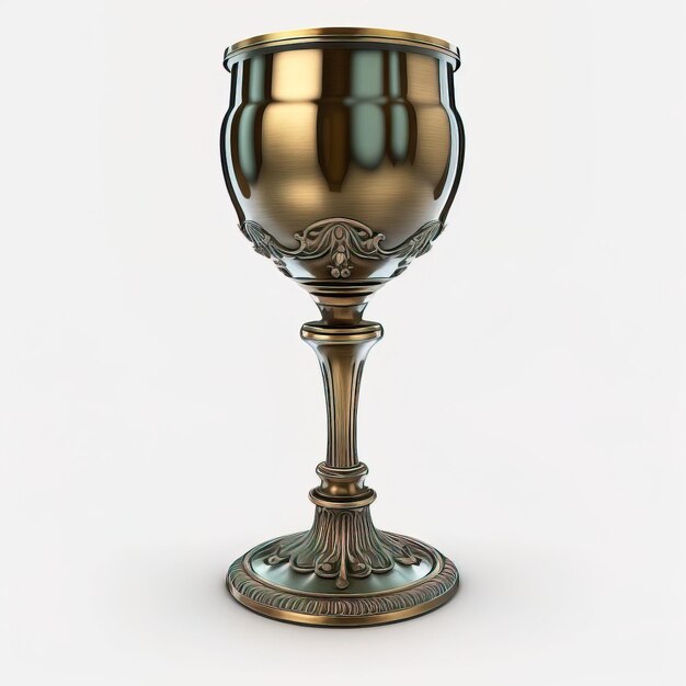 Photo verre à bière à vin royal vintage en bronze et or