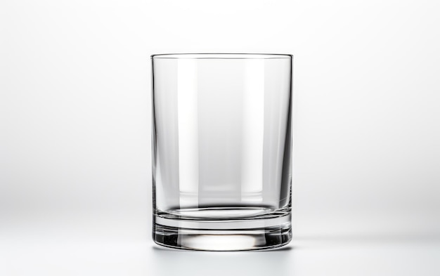 Verre blanc transparent sur fond blanc ou PNG transparent