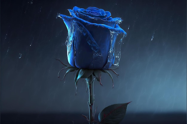 verre, bleu, rose, 3d, illustration