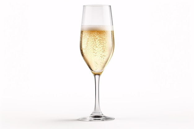 verre de champagne isolé sur un fond blanc verre de champagne découpé