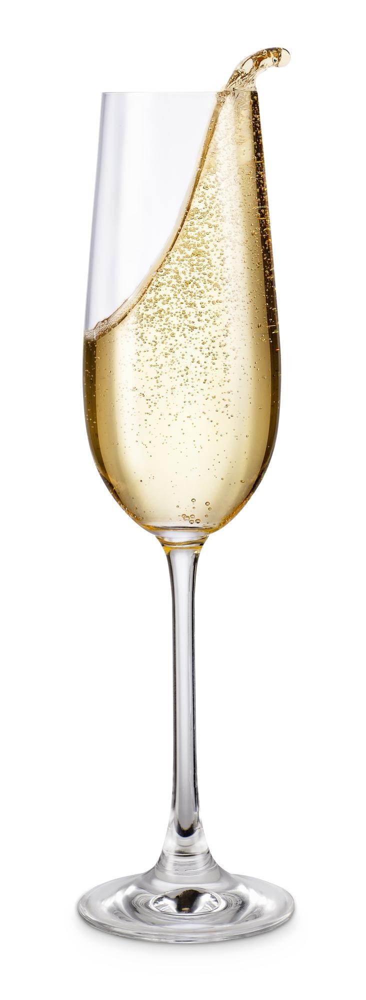Photo verre de champagne isolé sur fond blanc