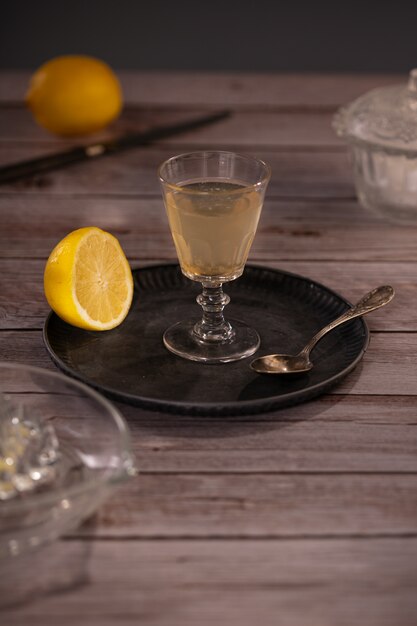 Verre Citron Antique Pressé