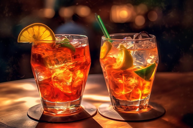 Le verre de cocktail généré par l'IA