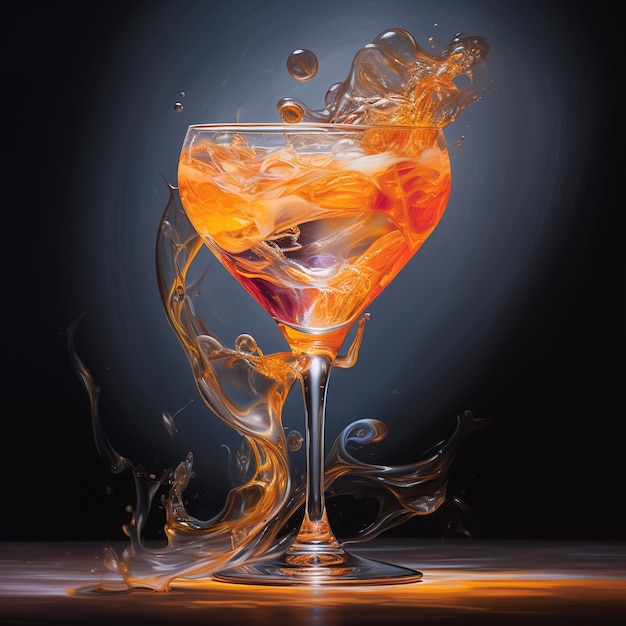 verre à cocktail orange