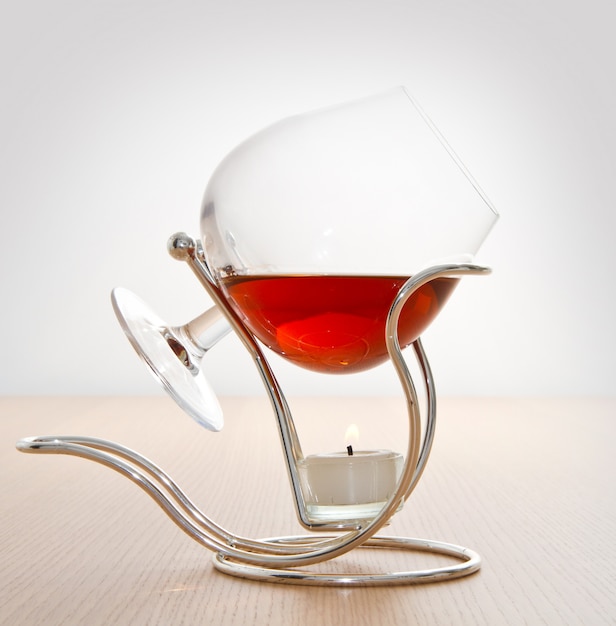 Verre de cognac chaud