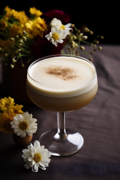 Photo un verre de délicieux café à la citrouille.