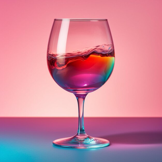 Un verre à eau carré sur une table