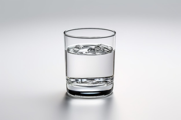 Un verre d'eau avec des glaçons dedans