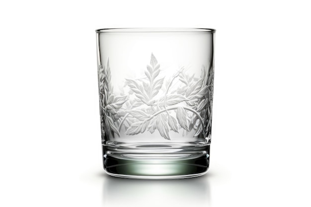 Verre d'eau isolé avec voie de découpage