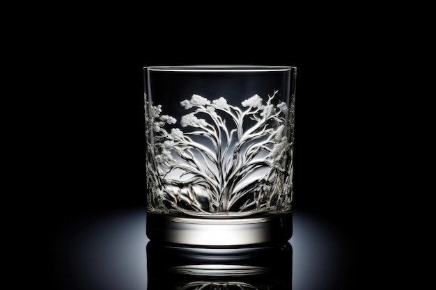 Verre d'eau isolé avec voie de découpage