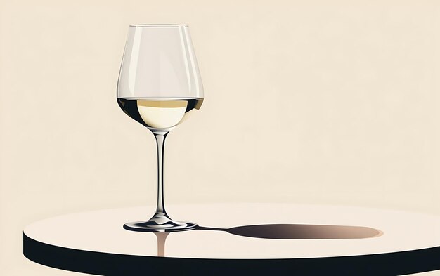 Photo un verre d'eau minimaliste sur une table d'art