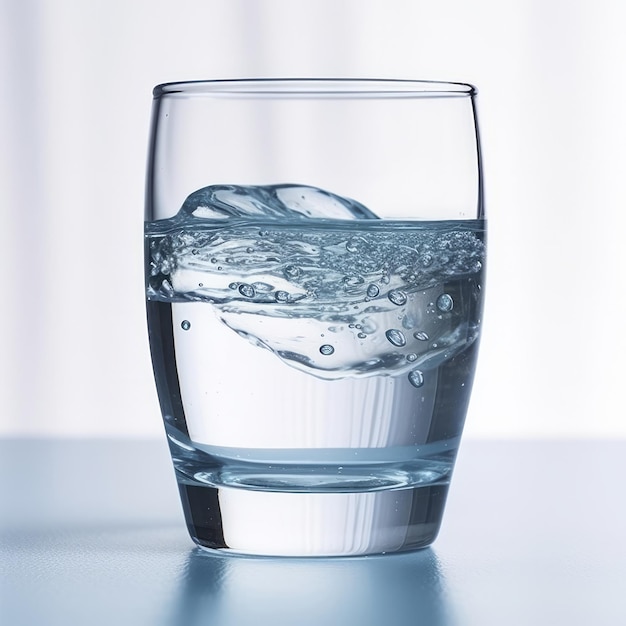 Verre d'eau propre Illustration AI Générative