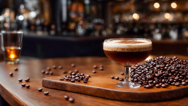 Un verre d'espresso martini