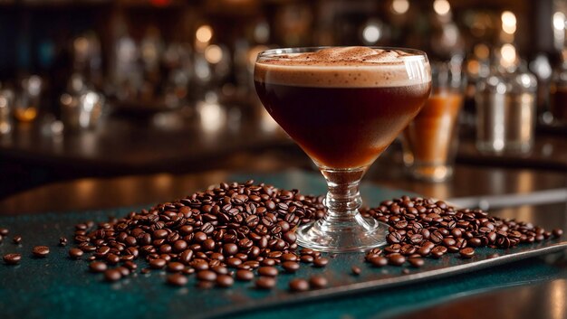 Un verre d'espresso martini