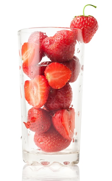 Verre à la fraise