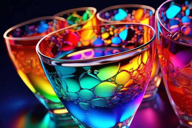 verre de jus de fruit avec un fond coloré