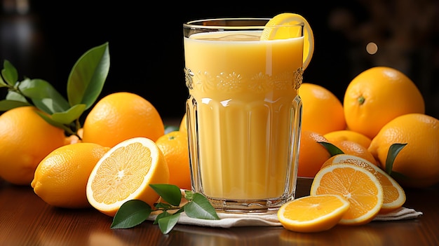 Verre de jus d'orange sur blanc