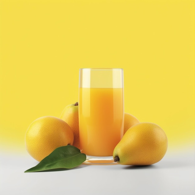 un verre de jus d'orange à côté d'un verre de jusd'orange.