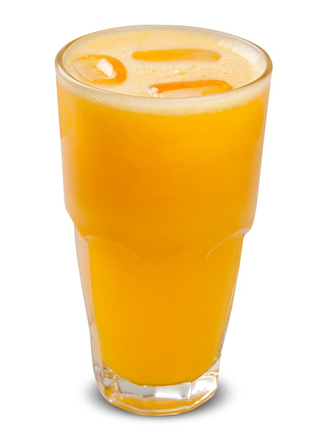 Verre de jus d'orange. Espace blanc.